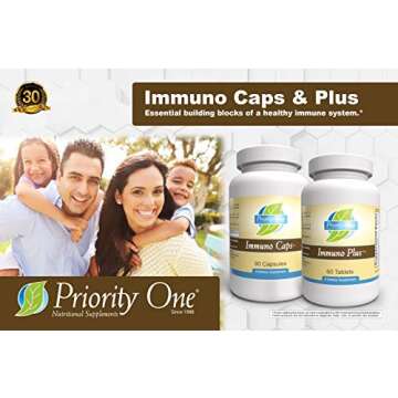 Priority One Vitamins Immuno Caps 90 Capsules - Designed to Support The Body’s Healthy Immune Response in a Capsule Form.*