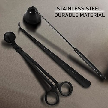 KOAKOMI Candle Accessory Set: Trimmer, Snuffer & Dipper