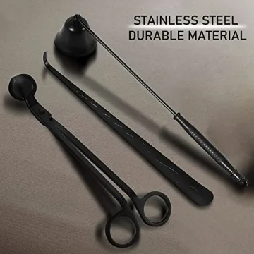 KOAKOMI Candle Accessory Set: Trimmer, Snuffer & Dipper