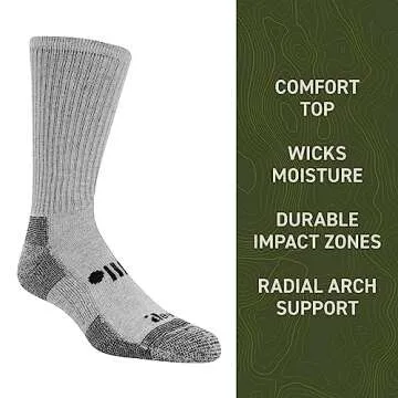 Jeep Men's Classic Cotton Socks 3 Pair Pack for Comfort