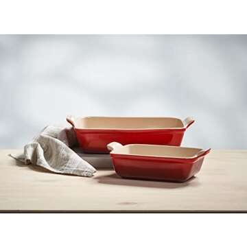 Le Creuset Stoneware Heritage Rectangular Dish, 2.5 qt. (10.5" x 7"), Cerise