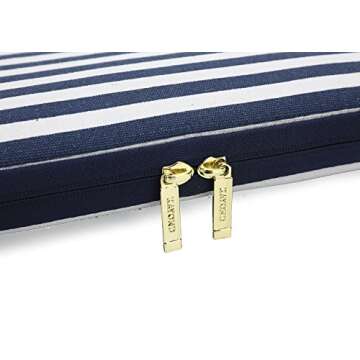 Kayond Canvas Water-Resistant 15 inch Laptop Sleeve,15.6 inch 15 inch Laptop Case Carrying Notebook Bag Compatible for ThinkPad MacBook (15-15.6 inches, Breton Stripe)