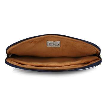 Kayond Canvas Water-Resistant 15 inch Laptop Sleeve,15.6 inch 15 inch Laptop Case Carrying Notebook Bag Compatible for ThinkPad MacBook (15-15.6 inches, Breton Stripe)