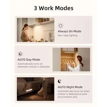 EZVALO Under Cabinet Lighting, 2200mAh Detachable Battery, 76 LEDs Dimmable Closet Lights, 3 Color Temps, Wireless Motion Sensor Light for Stairway, Kitchen, Wardrobe with 3 Battery - Space Gray