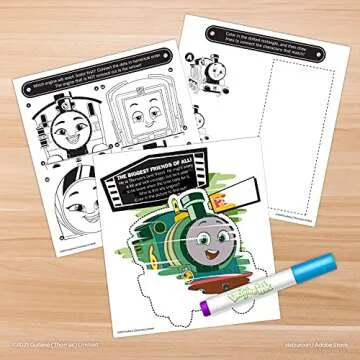 Bendon Thomas All Engines Go 20 Page Imagine Ink Coloring Book with 1 Mess Free Marker
