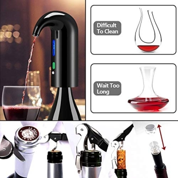 Electric Wine Aerator Gift Easy Use and Rechargeable