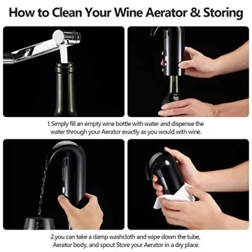 Electric Wine Aerator Gift Easy Use and Rechargeable