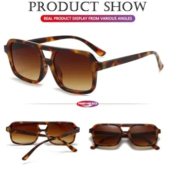 Sunglasses Retro Square for Women Men UV Protection