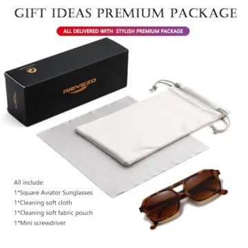 Sunglasses Retro Square for Women Men UV Protection