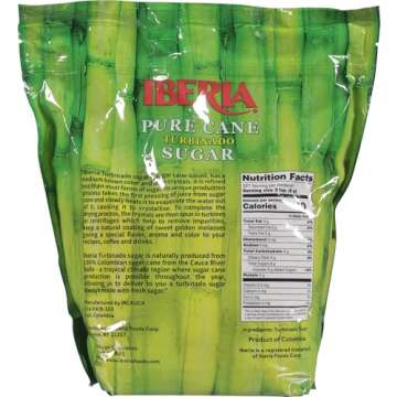 Iberia Turbinado Raw Cane Sugar, 4 lb Bulk Pack