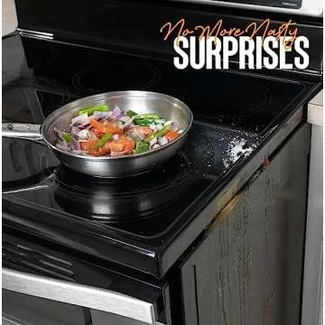 Linda's Essentials Stove Gap Covers Stainless Steel (2 Pack), Heat Resistant Oven Gap Filler Seals Gaps Between Stovetop and Counter, Easy to Clean Range Trim Kit (23.4 Inches, Silver (Steel))