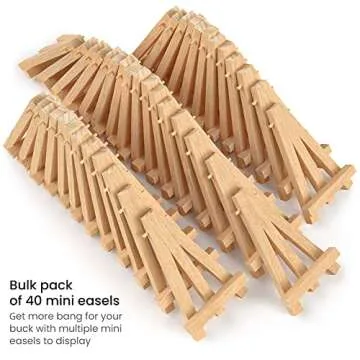 Mini Display Easels - Perfect for Small Artworks, 40 Pack