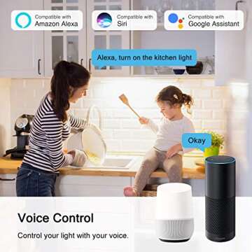 LOHAS Smart Lighting LED Light Bulbs A19 Dimmable Daylight White Ambiance Lights, Multicolored WiFi ...