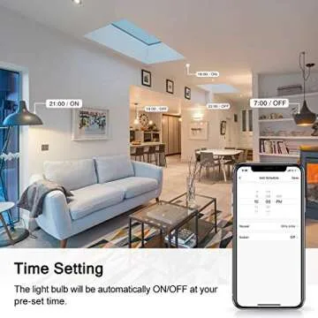 LOHAS Smart Lighting LED Light Bulbs A19 Dimmable Daylight White Ambiance Lights, Multicolored WiFi LED Smart Bulb, 60W Replace Smartphone Voice Control Lighting Compatible with Alexa, UL Listed 3Pack