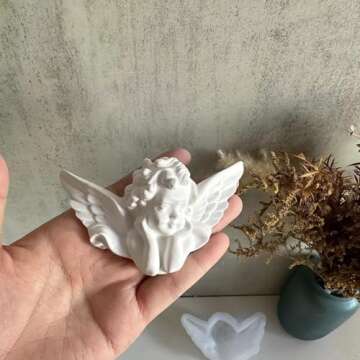 Candle Making Molds,Silicone Angel Epoxy Making Molds - Non-Stick Silicone Angel Mold for Scented Candles, Resin, Candles
