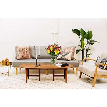 Benchmark Bouquets Joyful Wishes, Glass Vase Included, Gift Fresh Flowers for Valentine’s Day, Birthday, Anniversary, Get Well, Sympathy, Congratulations, Thank You, Just Because