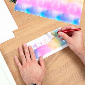 Siser EasyPSV Patterns 11.8" x 5ft Roll - Self Adhesive Permanent Craft Vinyl (Watercolor Rainbow)