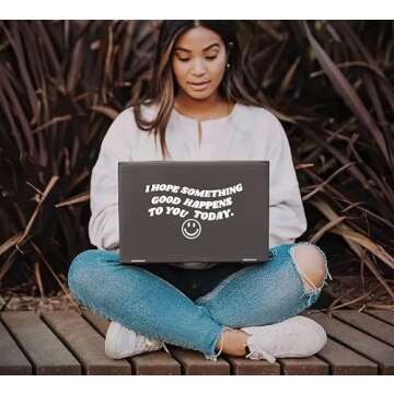 I Hope Something Good Happens to You Today Smiley Decals Fun Car Sticker (18cm, White)