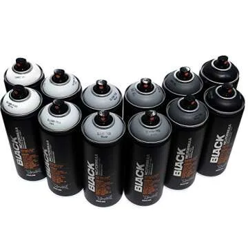 Montana BLACK 400ml Spray Paint Set - 12 Vibrant Colors