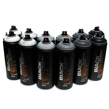 Montana BLACK 400ml Spray Paint Set - 12 Vibrant Colors