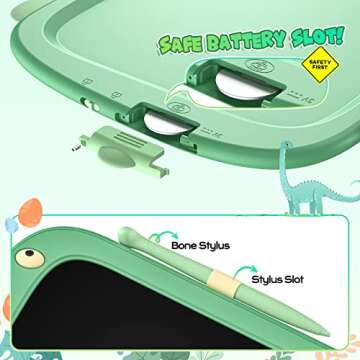 LCD Writing Tablet for Kids, Colorful Toddler Toys Doodle Board, Drawing Tablet, Reusable Electronic Pads Educational and Learning Toy Gift for 3-8 Years Old Boys and Girls