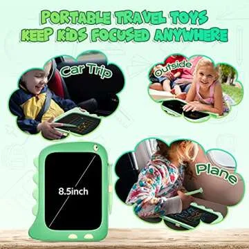 LCD Writing Tablet for Kids, Colorful Toddler Toys Doodle Board, Drawing Tablet, Reusable Electronic Pads Educational and Learning Toy Gift for 3-8 Years Old Boys and Girls