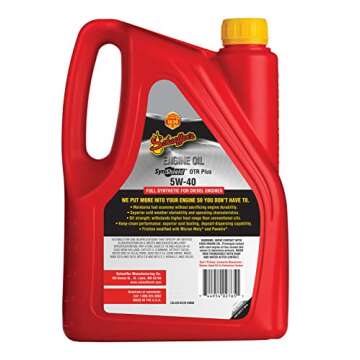 Schaeffer Manufacturing Co. 9000CK4-006S SynShield OTR Plus Full Synthetic Diesel Engine Oil 5W-40, ...