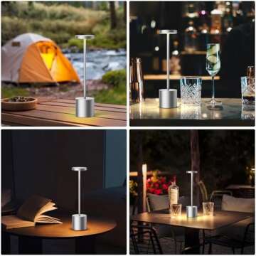 SAKRINGT Cordless Portable LED Table Lamp for All Settings