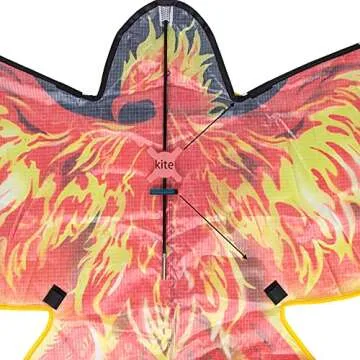 JEKOSEN Phoenix Huge Kite for Kids and Adults Easy to Fly Single Line String with Tail for Beach Trip Park Family Outdoor Games and Activities