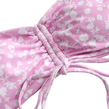 ZAFUL Women's Floral Bikini Set Light Pink Perfect Fit