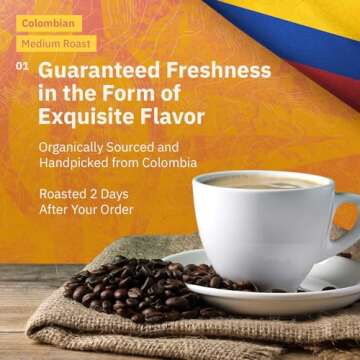 Colombian Medellín Coffee Beans - Single Origin Medium Roast Coffee Beans, Freshly Roasted To Order...