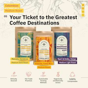 Colombian Medellín Coffee Beans - Single Origin Medium Roast Coffee Beans, Freshly Roasted To Order Organic Ground Coffee, Specialty Grade, Fair Trade and Non-GMO, Chocolate & Berry Notes - 12 oz