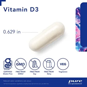 Pure Encapsulations Vitamin D3 125 mcg Supplement with Capsules