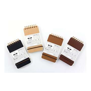 DESIGNPHIL Midori 11796006 Notepad WM Ring Memo Grain Black