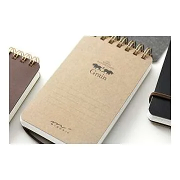 DESIGNPHIL Midori 11796006 Notepad WM Ring Memo Grain Black