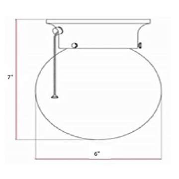 Design House 519264 Traditional 1-Light Indoor Ceiling Flush Mount Dimmable Globe Light Opal Glass f...