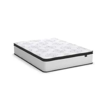 Signature Design by Ashley Full Size Chime 12 Inch Medium Firm Hybrid Mattress with Cooling Gel Memory Foam for Pressure Relief