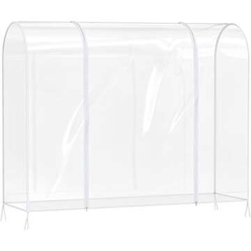 Simple Houseware Clear Garment Rack Cover – Waterproof Protection