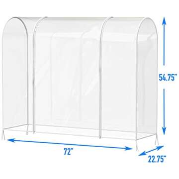 Simple Houseware Clear Garment Rack Cover – Waterproof Protection