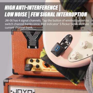 JOYO Wireless Guitar System 5.8GHz with Charging Box