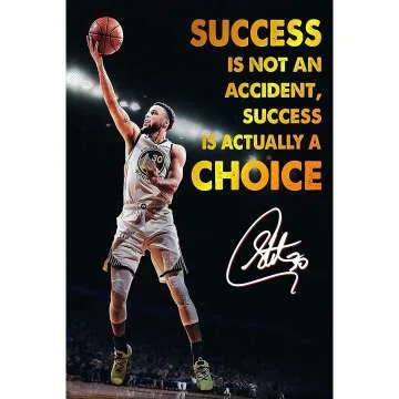 Inspirational Stephen Curry Poster for Sports Lovers