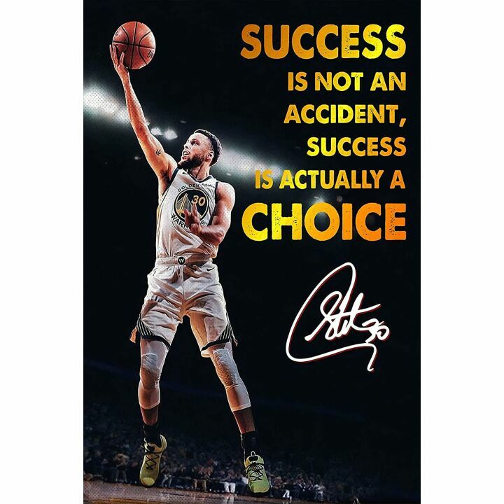 Inspirational Stephen Curry Poster for Sports Lovers