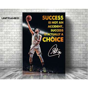 Inspirational Stephen Curry Poster for Sports Lovers