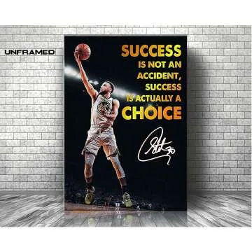Inspirational Stephen Curry Poster for Sports Lovers