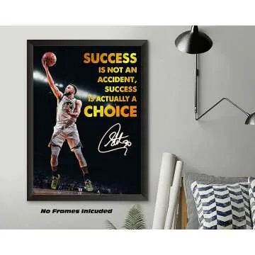 Inspirational Stephen Curry Poster for Sports Lovers