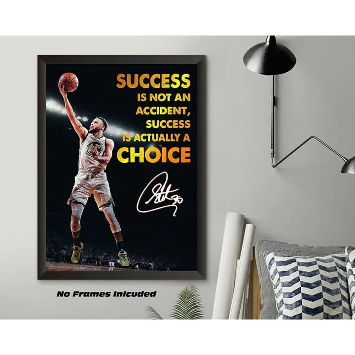 Inspirational Stephen Curry Poster for Sports Lovers