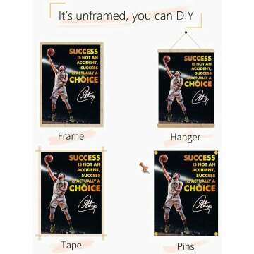 Inspirational Stephen Curry Poster for Sports Lovers