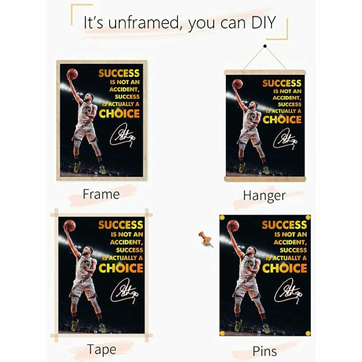 Inspirational Stephen Curry Poster for Sports Lovers