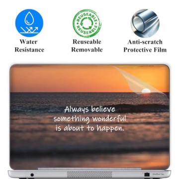 17 17.3 Inch Laptop Skin Sticker Cover Premium Decorative Art Decal with Wrist Pad Skins