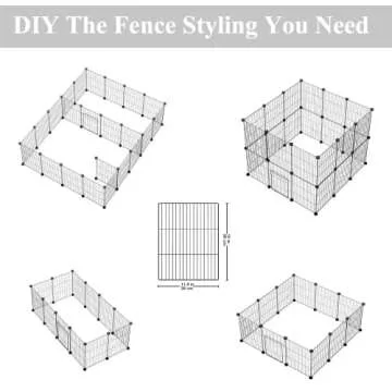LURIVA DIY Small Animal Pet Playpen, Guinea Pig Cages, Rabbit Playpen, Dog/ Puppy Playpen, Indoor Po...
